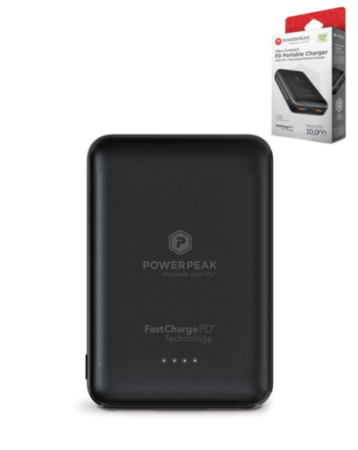 PowerPeak Portable Fast Charge Dual USB C (20W) & Power Bank (10000 mAh) (Only Ground Shipping)