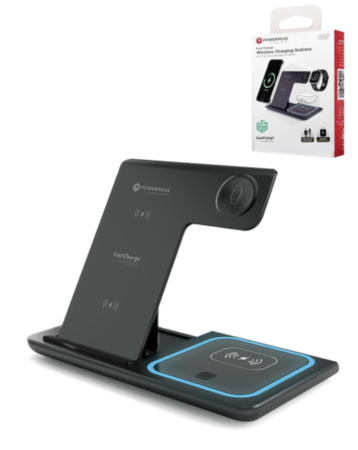 PowerPeak 3-in-1 Foldable Wireless Charging Station (15W) (Only Ground Shipping)