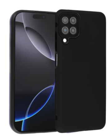 Full Cover New Design Silicone Case - BLACK for Galaxy A12 (Only Ground Shipping)