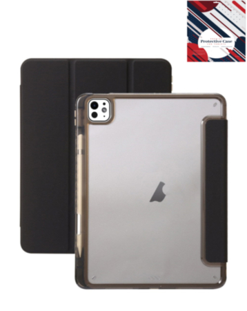 Smart Full Body Magnet Cover - BLACK for iPad Air 13 2024 / Pro 12.9 (3rd / 4th / 5th / 6th) (Only Ground Shipping)