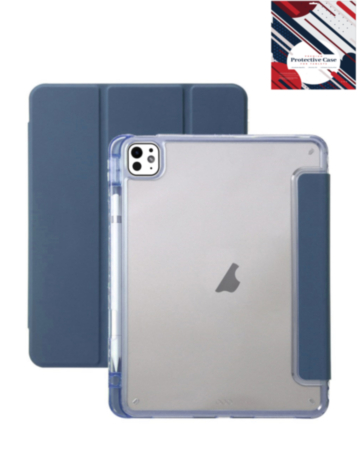 Smart Full Body Magnet Cover - NAVY BLUE for iPad Air 13 2024 / Pro 12.9 (3rd / 4th / 5th / 6th) (Only Ground Shipping)