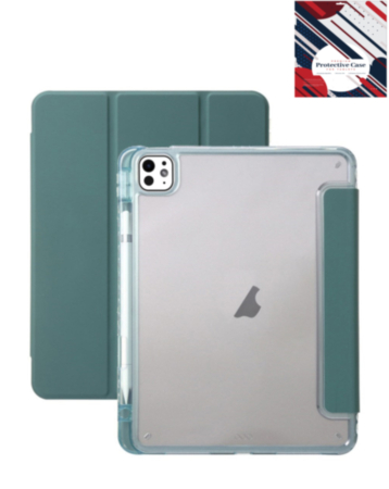 Smart Full Body Magnet Cover - DARK GREEN for iPad Air 13 2024 / Pro 12.9 (3rd / 4th / 5th / 6th) (Only Ground Shipping)