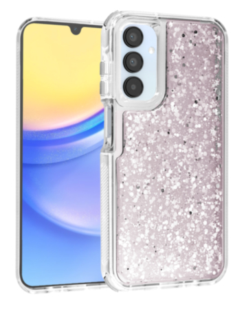 Shiny Hard Shockproof Transpalet Case - WHITE for Galaxy A15 (Only Ground Shipping)