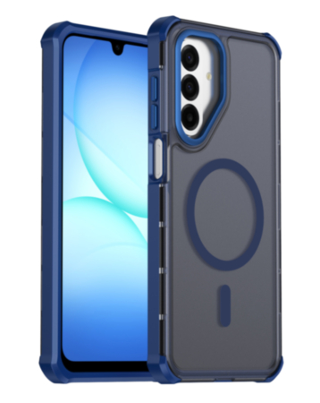 Dual Layer Electroplated Border Wireless Charging Case (DARK BLUE) for Galaxy A17 / A18 / A26 5G (Only Ground Shipping)