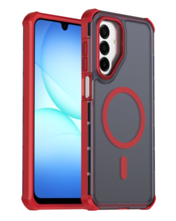 Dual Layer Electroplated Border Wireless Charging Case (RED) for Galaxy A17 / A18 / A26 5G (Only Ground Shipping)