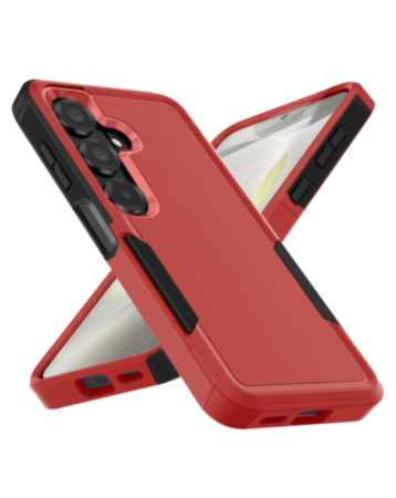 Dual Layers Shockproof Strong Case (RED) for Galaxy A27 (Only Ground Shipping)