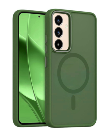 New Magnetic Wireless Charging Case - DARK GREEN for Galaxy A35 (Only Ground Shipping)