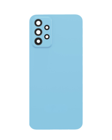 Back Glass with Camera Lens and Adhesive for Galaxy A72 (A725 / 2021) / A72 5G (A726 / 2021) (NO LOGO) (AWESOME BLUE)
