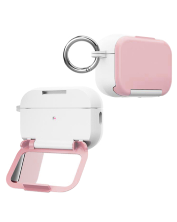 Creative Makeup Mirror Stand Holder Case (Pink) for AirPods 4 / 5 (Only Ground Shipping)