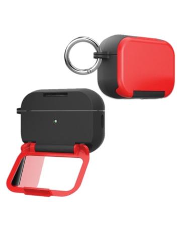 Creative Makeup Mirror Stand Holder Case (Red) for AirPods 4 / 5 (Only Ground Shipping)