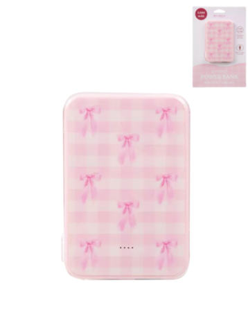 Bytech Bow Power Bank (PINK) (5000 mAh) (Only Ground Shipping)