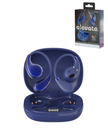ELEVATE Open Wireless Stereo Earbuds - NAVY BLUE (Only Ground Shipping)