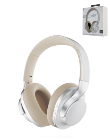 ENCORE Noise Cancelling Wireless Headphones - SILVER (Only Ground Shipping)