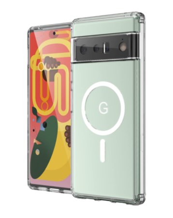 Google Pixel 6 Pro Wireless Charging Case - CLEAR (Full Bottom Close) (Only Ground Shipping)