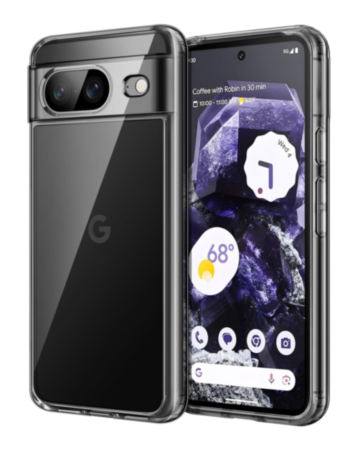 Google Pixel 8 Hybrid Case with Air Cushion Technology - BLACK (Only Ground Shipping)