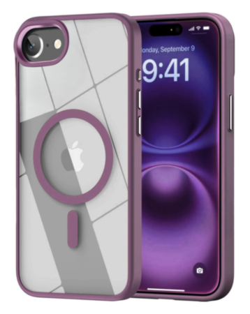 Shiny Magnetic Clear Cases - PURPLE for iPhone 7 (Only Ground Shipping)