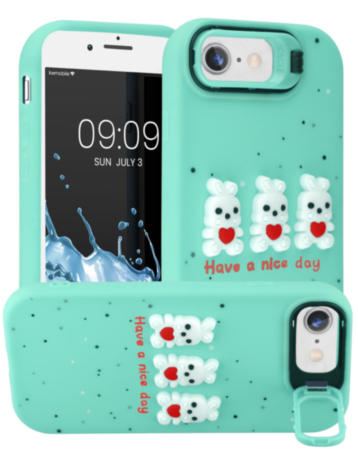 Cute 3D Doll Shockproof Rubber Case - Style 4 for iPhone 7 / 8 (Only Ground Shipping)