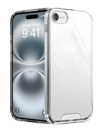 Hard Clear Case with Metal Button - CLEAR for iPhone 7 (Only Ground Shipping)