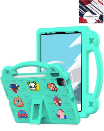 Shockproof Handle Case - GREEN for iPad 10 2022 (10.9") / iPad 11 (A16) / Air 11 2024 / Air 4 / Air 5 / Pro 11 (All Models) (Only Ground Shipping)