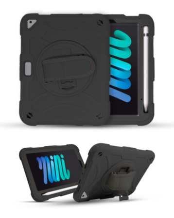 Hand Adjustable Heavy Duty Case with Shoulder Strap - BLACK for iPad 10.2" (7th / 8th / 9th) / Air 3 / Pro 10.5 (Only Ground Shipping)