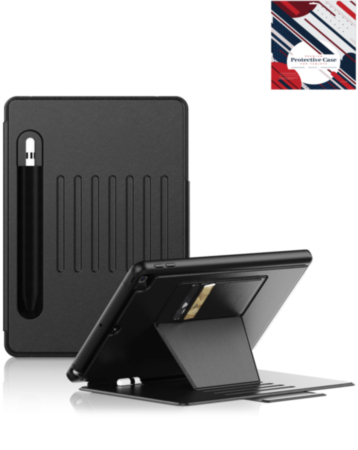 Shockproof Magnetic Multi-Angles Stand Case with Pen Holder - BLACK for iPad 10.2" (7th / 8th / 9th) / Air 3 / Pro 10.5 (Only Ground Shipping)