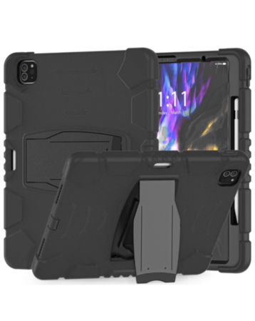 Full Body Protection Stand Case - BLACK for iPad Air 11 2024 / Air 4 / Air 5 / Pro 11 (1st / 2nd / 3rd / 4th) (Only Ground Shipping)