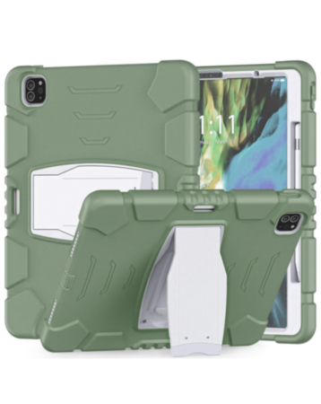 Full Body Protection Stand Case - GREEN for iPad Air 11 2024 / Air 4 / Air 5 / Pro 11 (1st / 2nd / 3rd / 4th) (Only Ground Shipping)