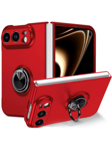 Magnetic Ring Stand Case for iPhone Duo (Red) (Only Ground Shipping)