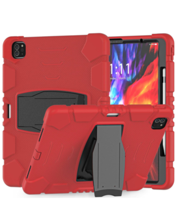 Full Body Protection Stand Case - RED for iPad Pro 13 (7th / 2024) (Only Ground Shipping)