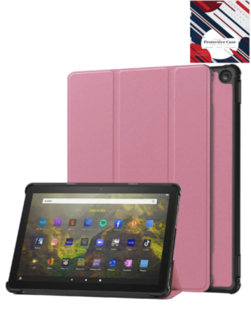 Smart Shockproof Stand Case - PINK for Kindle Fire HD10 (2023) (Only Ground Shipping)