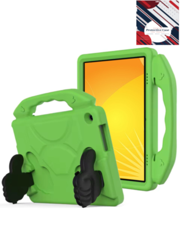 Hand - Held Stand Kids Case - GREEN for Kindle Fire Max 11 (2023) (Only Ground Shipping)