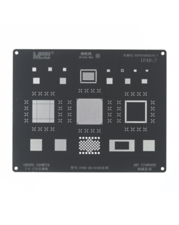 MaAnt 0.12mm Square Chamfer BGA Reballing Stencil for iPad 5 2017 (A9) / Pro 10.5 / 12.9 2nd Gen (A10X) (Not Returnable)