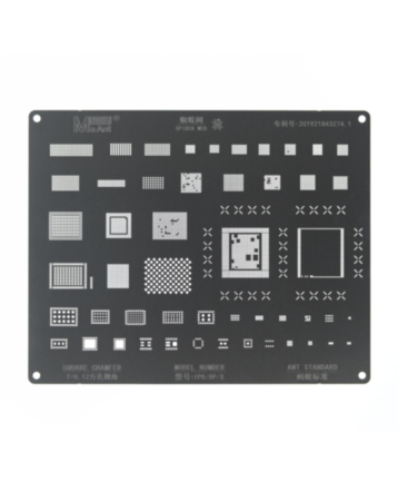 MaAnt Square Hole 0.12mm BGA Reballing Stencil for 8 / 8P / X (Not Returnable)