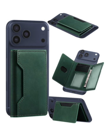 Universal Magnetic Leather Wallet (GREEN) (Only Ground Shipping)
