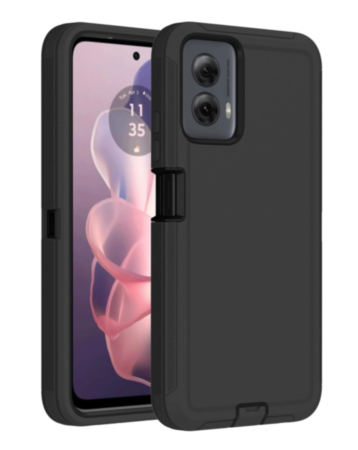 Heavy Duty Case for Moto G 5G (2023) (BLACK) (Only Ground Shipping)