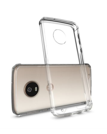 Motorola G6 Hybrid Case with Air Cushion Technology -CLEAR (Only Ground Shipping)