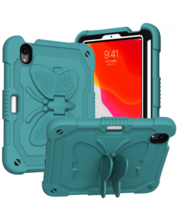 Protective Butterfly Stand Desing Case - DARK BLUE for iPad Mini 6 / 7 (A17 Pro) (Only Ground Shipping)
