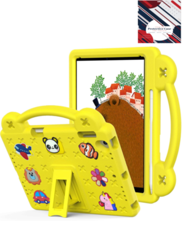 Shockproof Handle Case - YELLOW for iPad Mini 6 / 7 (A17 Pro) (Only Ground Shipping)