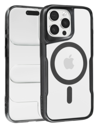 Glossy & Transparent Magnetic Case - BLACK for iPhone 12 / 12 Pro (Only Ground Shipping)