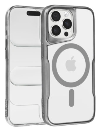 Glossy & Transparent Magnetic Case - SILVER for iPhone 12 / 12 Pro (Only Ground Shipping)
