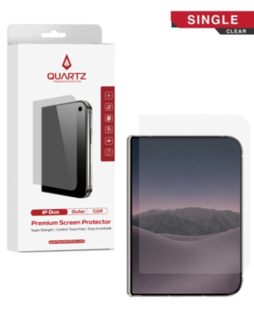 QUARTZ Outer Clear Tempered Glass for iPhone Duo (Single Pack)
