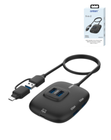 Onten 5in2 Super Fast USB A+ C Expander (4x USB 3.0 / 5gbps) (Only Ground Shipping)