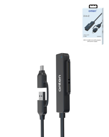 Onten 2in2 USB C + A To Sata Cable (3-5gbps) (Only Ground Shipping)