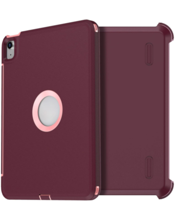 Heavy Duty Case with Clip - MAROON PINK for iPad Air 4 / Air 5 / Pro 11 (1st / 2nd / 3rd / 4th) (Only Ground Shipping)