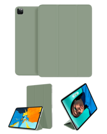 Smart Full Body Magnet Cover - DARK GREEN for iPad Pro 12.9 (3rd / 4th / 5th / 6th) / Air 13 2024 (Only Ground Shipping)