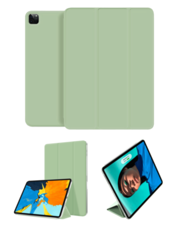 Smart Full Body Magnet Cover - LIGHT GREEN for iPad Pro 12.9 (3rd / 4th / 5th / 6th) / Air 13 2024 (Only Ground Shipping)