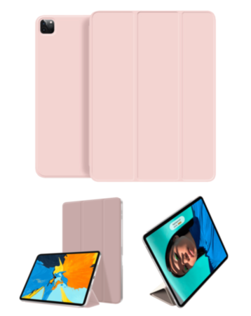Smart Full Body Magnet Cover - PINK for iPad Pro 12.9 (3rd / 4th / 5th / 6th) / Air 13 2024 (Only Ground Shipping)