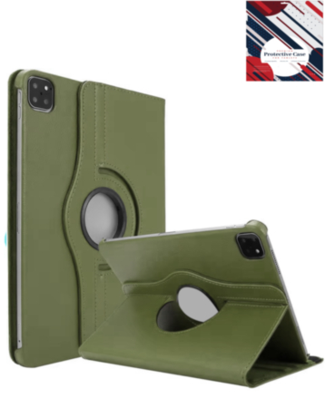 360 Degree Rotating Swivel Stand Case - GREEN for iPad Pro 13 (7th / 2024) (Only Ground Shipping)