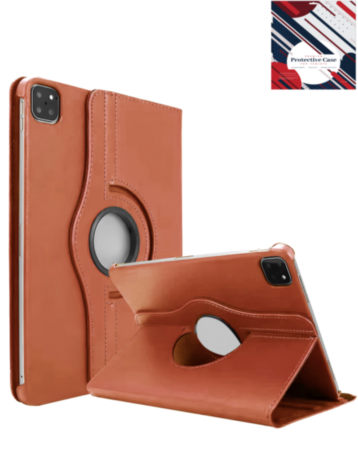 360 Degree Rotating Swivel Stand Case - ORANGE for iPad Pro 13 (7th / 2024) (Only Ground Shipping)