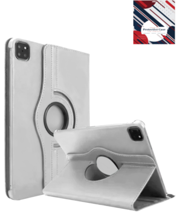 360 Degree Rotating Swivel Stand Case - WHITE for iPad Pro 13 (7th / 2024) (Only Ground Shipping)